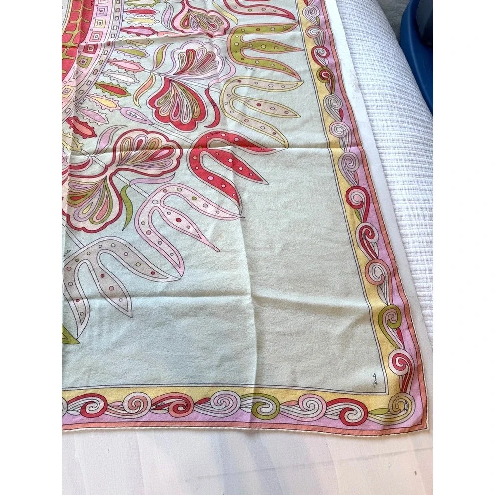 60's EMILIO PUCCI Silk Chiffon Scarf Italy 34